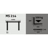 Support mural avec barre alu et attelage frontal 550 x 560 x 1000 mm portée 100 kg/bras réf. MS214