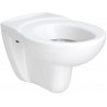 Cuvette suspendue ESCULAPE 36,1x54,4cm en porcelaine avec sortie horizontale et alimentation indépendante, sans trou d abatta