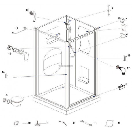 Barre antichute objet Alterna pour cabine CONCERTO