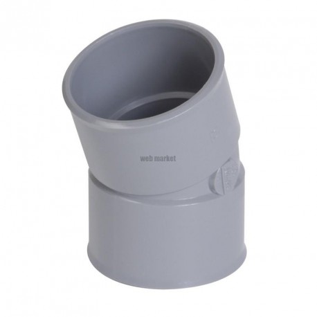 Coude 20° FF PVC pour tube d évacuation gris - Ø 110 mmbrSup