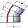 Coude FF 30° - CX33 - PVC gris - Ø 125 mm