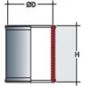 Coulisse FF PVC gris Nicoll - Ø 80 mm