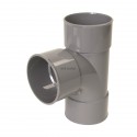 Culotte simple 87°30 FF PVC pour tube d évacuation gris - Ø 90 mm