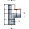 Culotte simple 87°30 FF PVC pour tube d évacuation gris - Ø 90 mm
