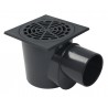 Siphon de cour à panier sortie diamètre 110/100mm gris SCP1110