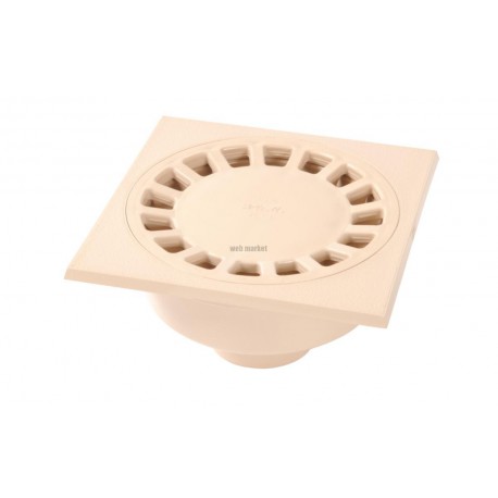 Siphon de cour sortie verticale diamètre 75/63mm sable SC756S