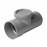 Té de visite PVC avec bouchon MF gris Nicoll - Ø 75 mm