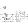 Ensemble cuvette et réservoir compact ODEON UP 60x41 sortie horizontale blanc réf. E0374-00