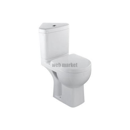Ensemble cuvette et réservoir angle ODEON UP 75x43 sortie horizontale blanc réf. E0373-00