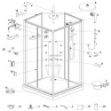 Barre de douche + curseur pour cabine SEDUCTA