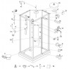 Barre de douche + curseur pour cabine SEDUCTA