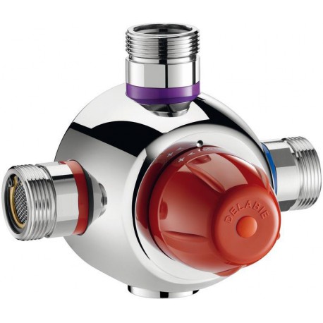 Mitigeur thermostatique centralisé Premix SECURIT mâle 26 x 34 pour bouclage d eau chaude sanitaire réglable de 44° à 58°C ré