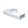 Te 55x220x125 - te 90° plastique rigide section 55x220 avec diamètre 125