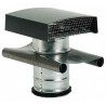 Ct 400 ardoise - chapeau de toiture gris pour sorties conduits diamètre 400