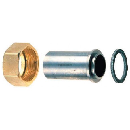 Raccord droit deux pièces, écrou 50x60 à joint plat gaz à souder sur acier 48,9 Réf : 0190453
