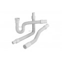 Raccord mâle à coller D40, tube D40mm, raccord femelle à coller D40, longueur 650mm Réf : 216-416-75