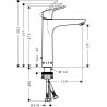 Mitigeur de lavabo cartouche à deux vitesses FOCUS 190 Chromé réf. 31658000