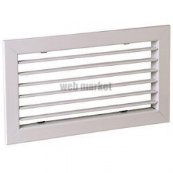 ALDES Grille double déflexion de soufflage en alu AC 102D fixation par clips 400x150