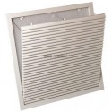 ALDES Grille de reprise plafond/mur 400x200 blanche mailles carrées filtre AC174Z
