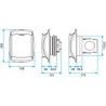 ALDES Bouche Autoréglable BapSupSI Twin 30 m3/h sans fût - Blanc