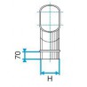 ALDES Coude horizontal oblong galvanisé 30° CHO - L 425mm x H 130mm