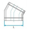 ALDES Coude horizontal oblong galvanisé 30° CHO - L 425mm x H 130mm
