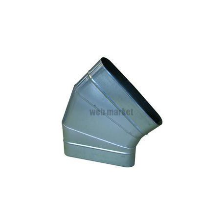 ALDES Coude horizontal oblong galvanisé 45° CHO - L 425mm x H 130mm