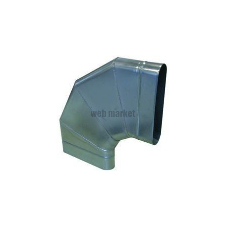 ALDES Coude horizontal oblong galvanisé 90° CHO - L 490mm x H 130mm