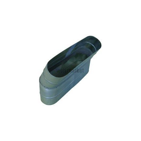 ALDES Coude vertical oblong galvanisé 30° CVO - L 490mm x H 130mm