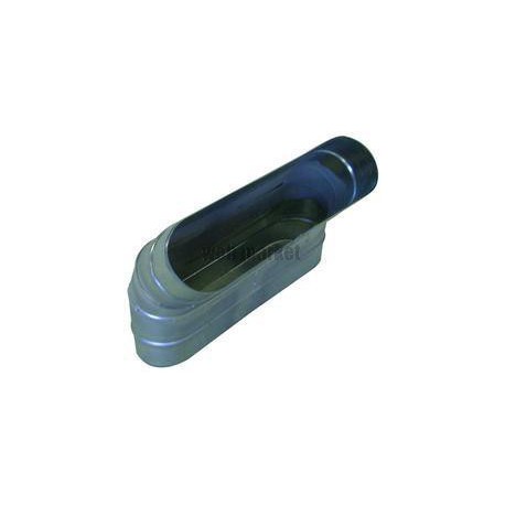 ALDES Coude vertical oblong galvanisé 90° CVO - L 325mm x H 130mm
