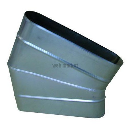 ALDES Coude horizontal oblong galvanisé CHO à 30° - L 360mm x H 80mm