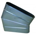 ALDES Coude horizontal oblong galvanisé CHO à 30° - L 410mm x H 165mm