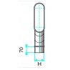 ALDES Coude horizontal oblong galvanisé CHO à 90° - L 950mm x H 320mm
