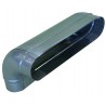 ALDES Coude vertical oblong galvanisé CVO à 90° - L 820mm x H 320mm