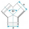 ALDES Culotte simple galva 90° - Diamètre 630 mm