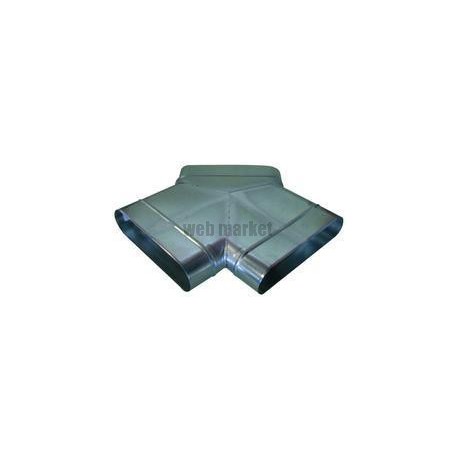 ALDES Culotte oblonque horizontale galvanisé CSH à 90°- L 425mm x H 130mm