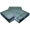 ALDES Culotte oblonque horizontale galvanisé CSH à 90°- L 425mm x H 130mm