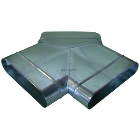 ALDES Culotte oblonque horizontale galvanisé CSH à 90°- L 410mm x H 165mm