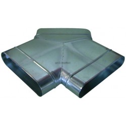 ALDES Culotte oblonque horizontale galvanisé CSH à 90°- L 545mm x H 165mm