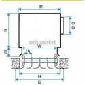 ALDES Diffuseur linéaire soufflage 1 fente alu anodisé avec registre ALD611 1500mm