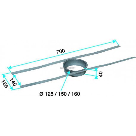 Fixation pour tuile à douille - Diamètre 125 mm