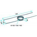 Fixation pour tuile à douille - Diamètre 125 mm