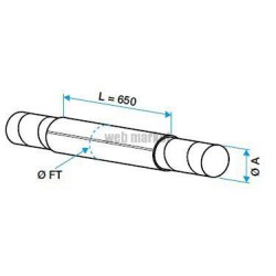 ALDES Fourreau de traversé de terrasse - L 650 - Diamètre 500