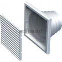 Grille extérieure carrée GPA 186x186 mm plastique - blanc