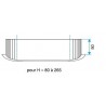 ALDES Piquage droit oblong galvanisé PDO à 90° - L 325mm x H 130 - Diamètre 215mm