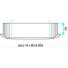 ALDES Piquage droit oblong galvanisé PDO à 90° - L 515 mm x H 215 mm - Diamètre 265 mm