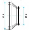 ALDES Réduction conique concentrique galvanique à joint - Diamètre 400/355