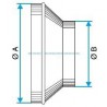 ALDES Réduction conique concentrique galvanisé - Diamètre 900/560