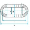 ALDES Réduction concentrique oblongue galvanisé RCO - L 950 x H 320mm/l 620 x h 320mm