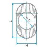 ALDES Réduction concentrique oblongue cylindrique RCOC - L 490 x H 130mm - D250